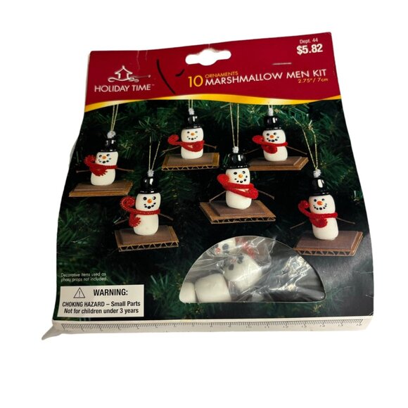 Holiday Time Marshmallow Men Craft Kit Christmas Ornament Craft Kit - Picture 6 of 6